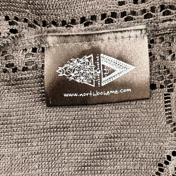 NORTH BOHÈME - SCHWARTZ BLACK LACE KIMONO - Picture 10 of 11